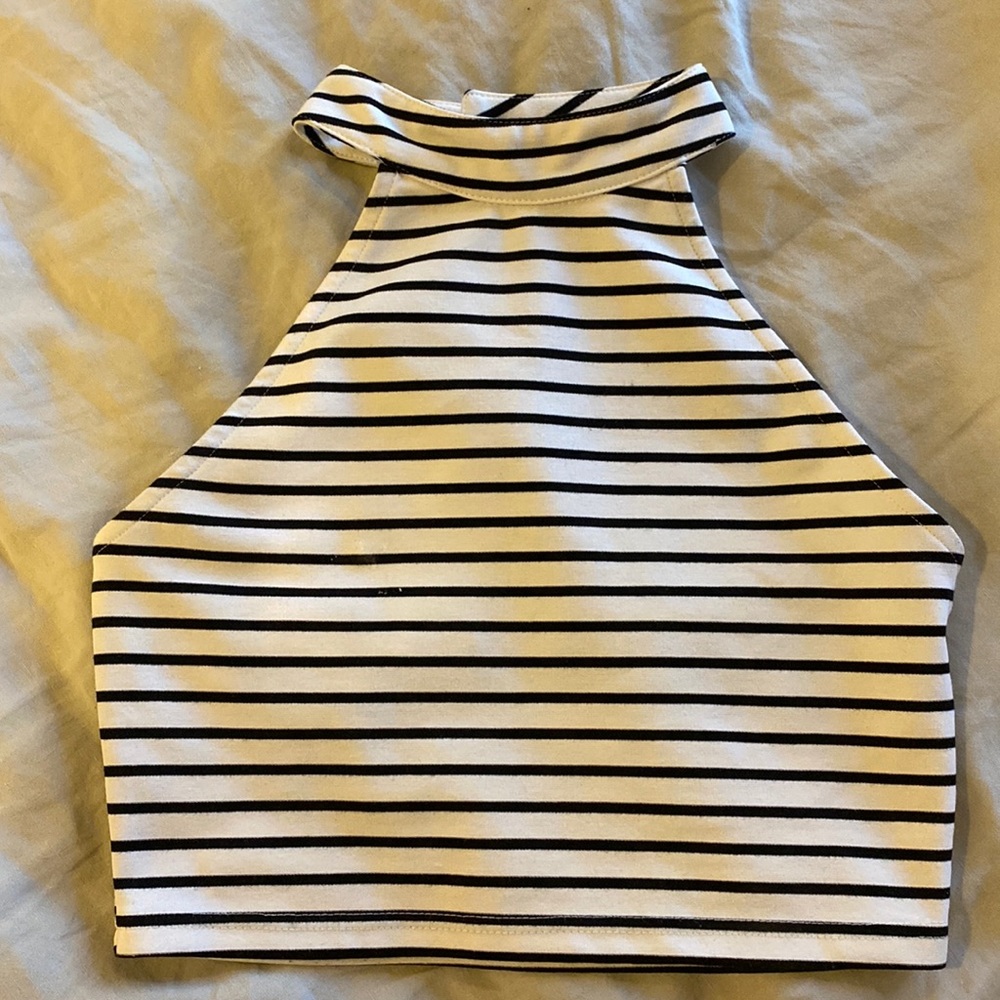 MINKPINK striped cropped top